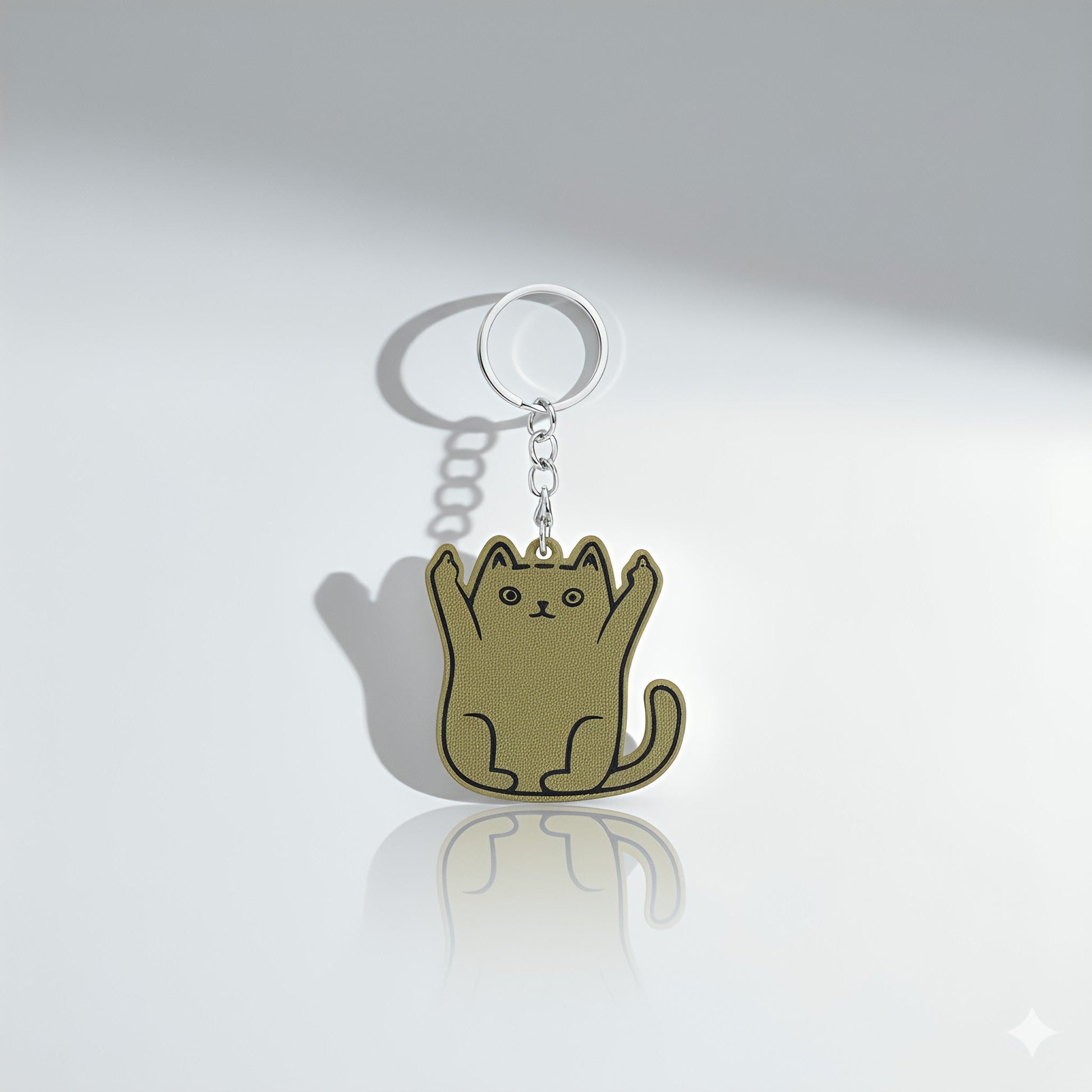 Sassy Cat Bag Charm – Middle Finger Gesture with Cute Style rottaofficial
