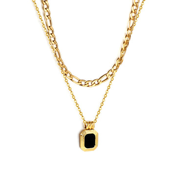 Emerald Bar Double Chain