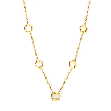 Pearl Blossom Cascade Necklace
