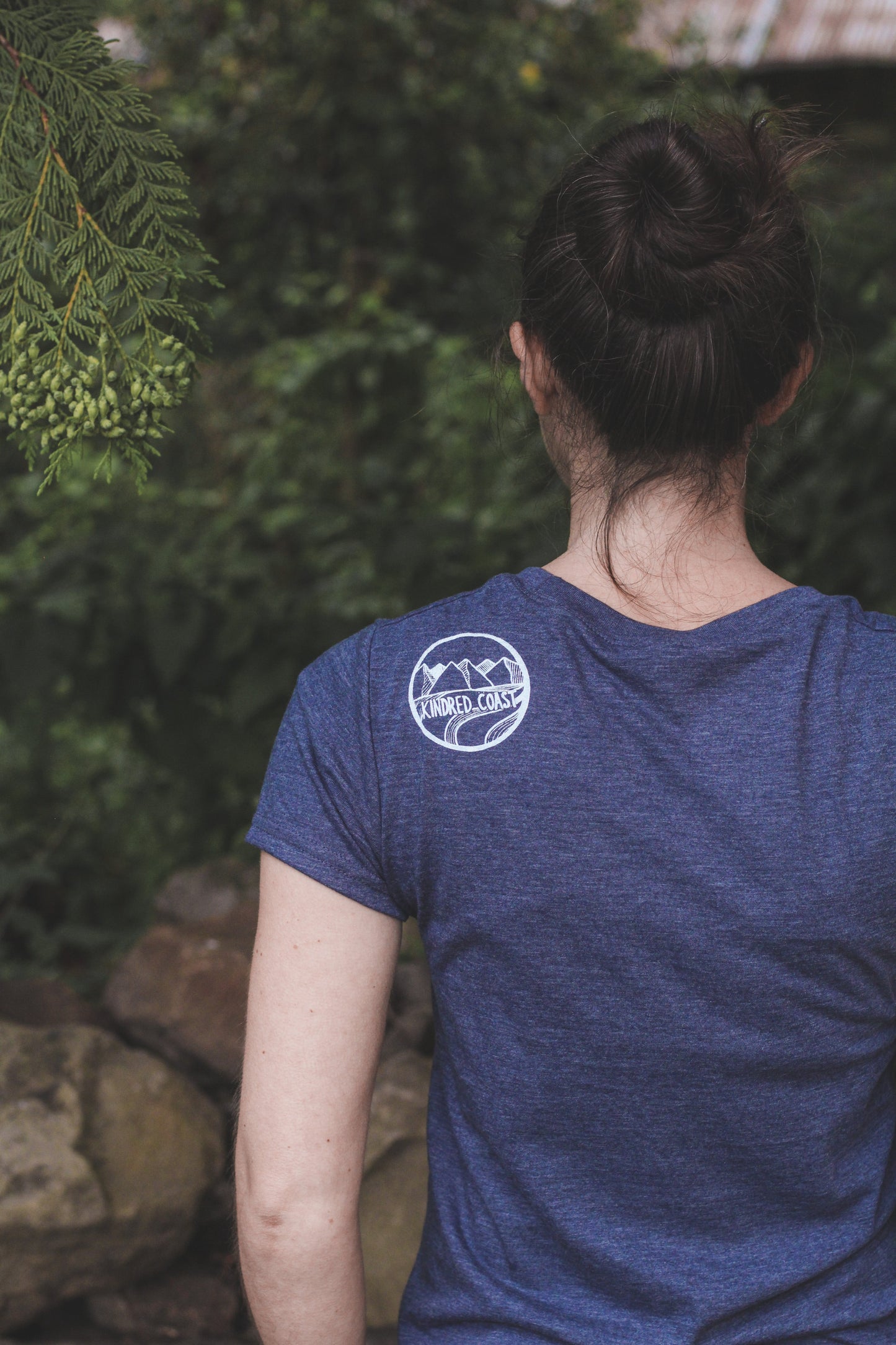 TREELINE - Women's Eco Tee - Heather Navy