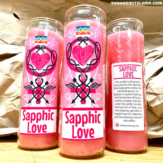 7 Day Candle - Sapphic Love The Hermit's Lamp