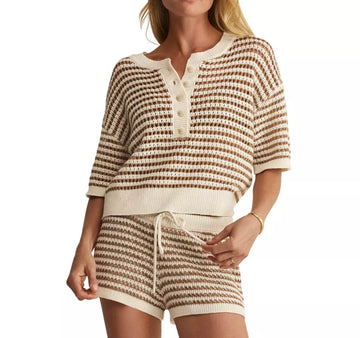 Lyla Striped Crochet Short