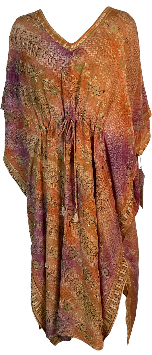 PRC6401 Avatar Pure Silk Maxi Kaftan - Velora