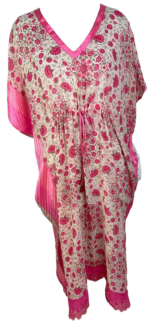 PRG6793 Sheer Avatar Pure Silk Maxi Kaftan - Velora