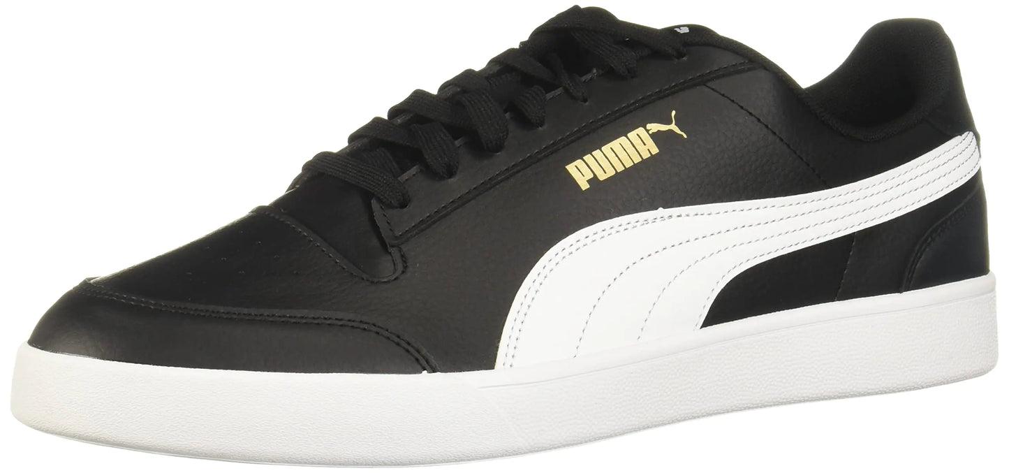 PUMA Gentlemen's Shuffle Trainer in Monochrome and Gold