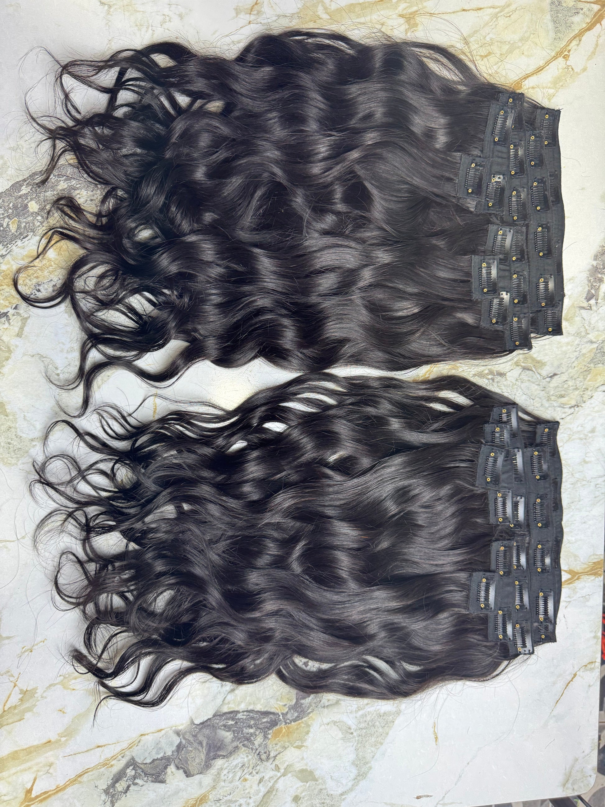 Indian Virgin Wavy Clip On Set - Velora Luxury Fashion