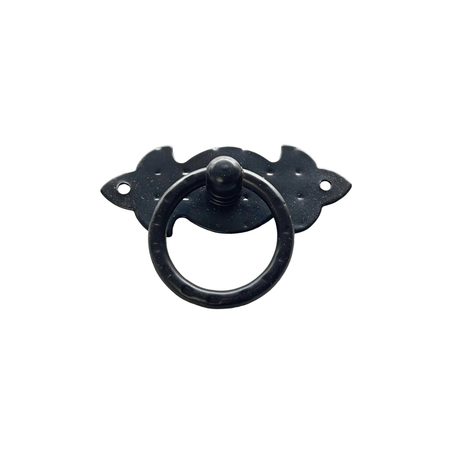 Iron Ring Puller On Plate, Black Forge, 2.6 in - Velora Luxury Fashion