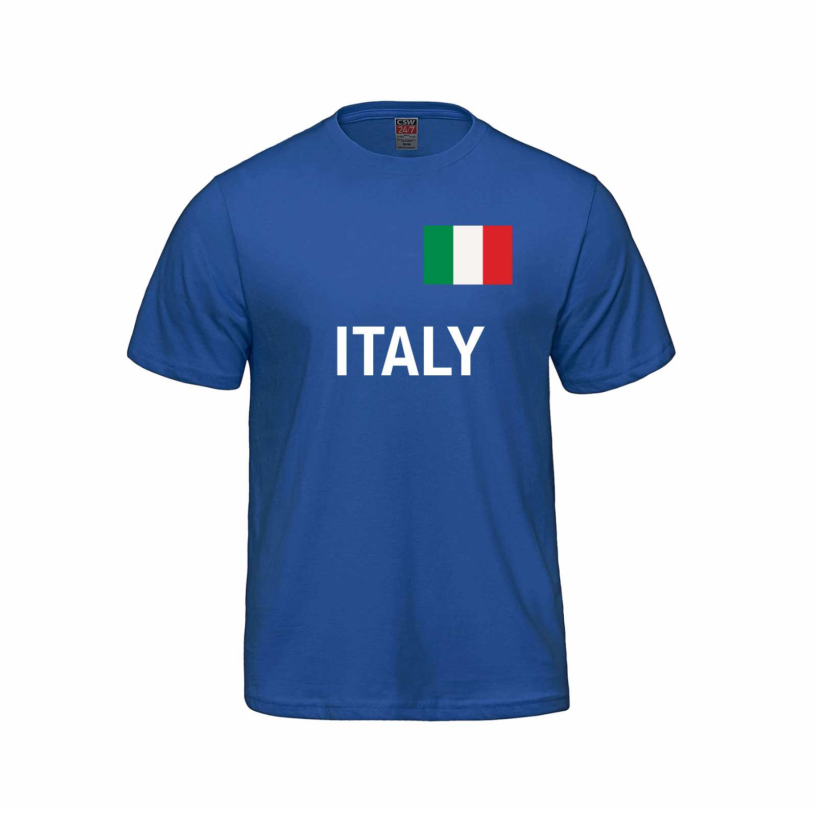 Italy World Football Fan Tee – Royal Blue - Velora