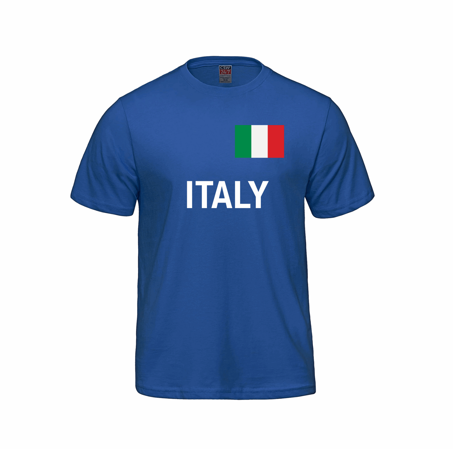 Italy World Football Fan Tee – Royal Blue - Velora