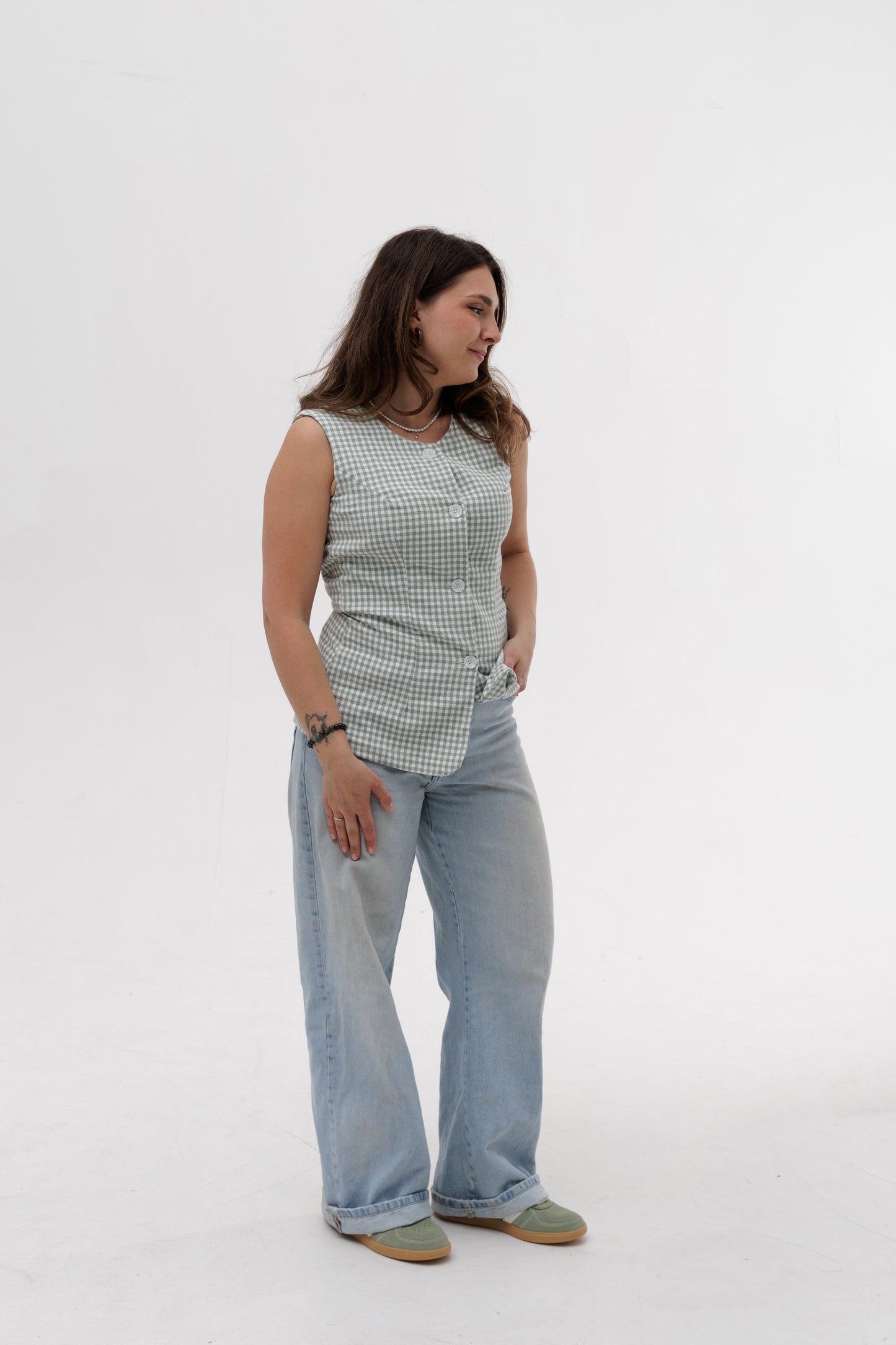 Veste Gingham en coton bio