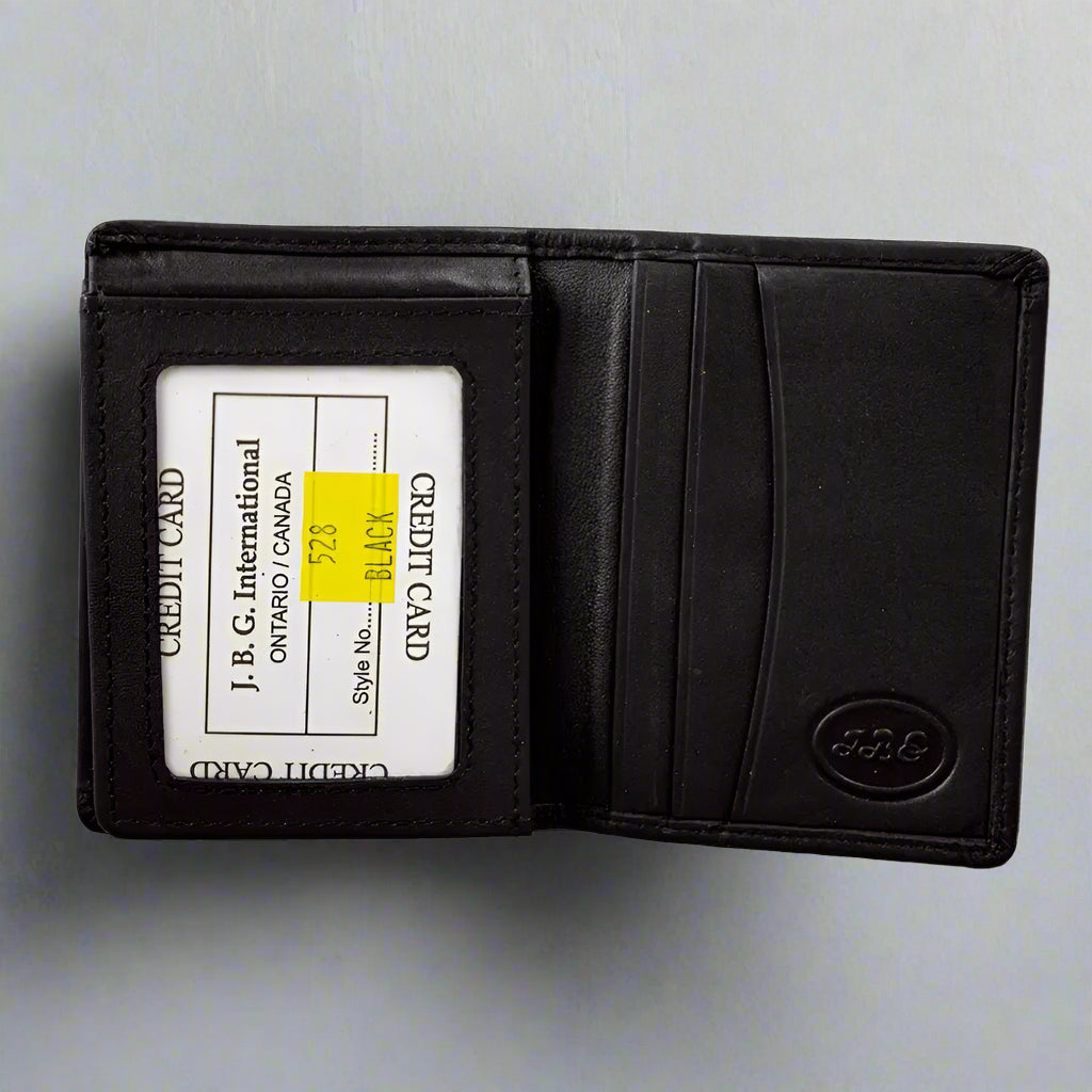 JBG International Men's Flip Up Bifold Leather Wallet - Velora Luxury Fashion