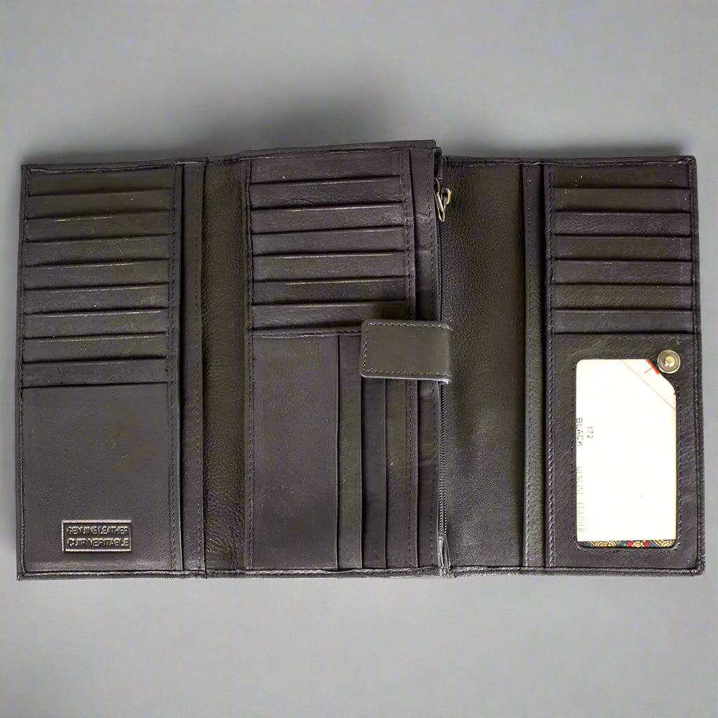 JBG International Women's Trifold RFID Leather Wallet - Velora Luxury Fashion