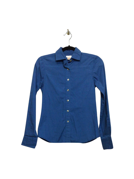 JOE FRESH Regular fit Button-down Top in Blue - XS - Velora