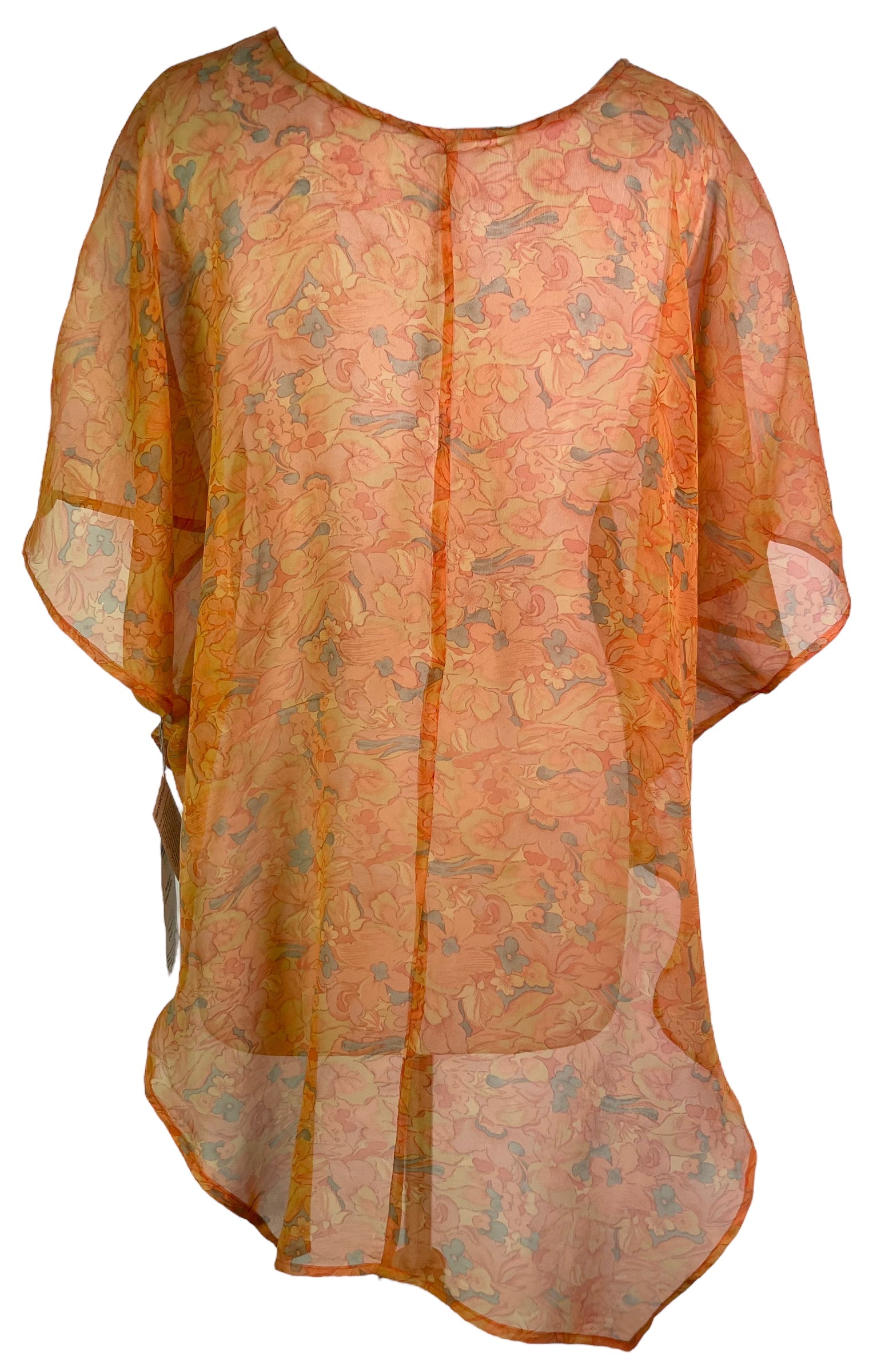PRG6525 Sheer Avatar Pure Silk Waterfall Top - Velora