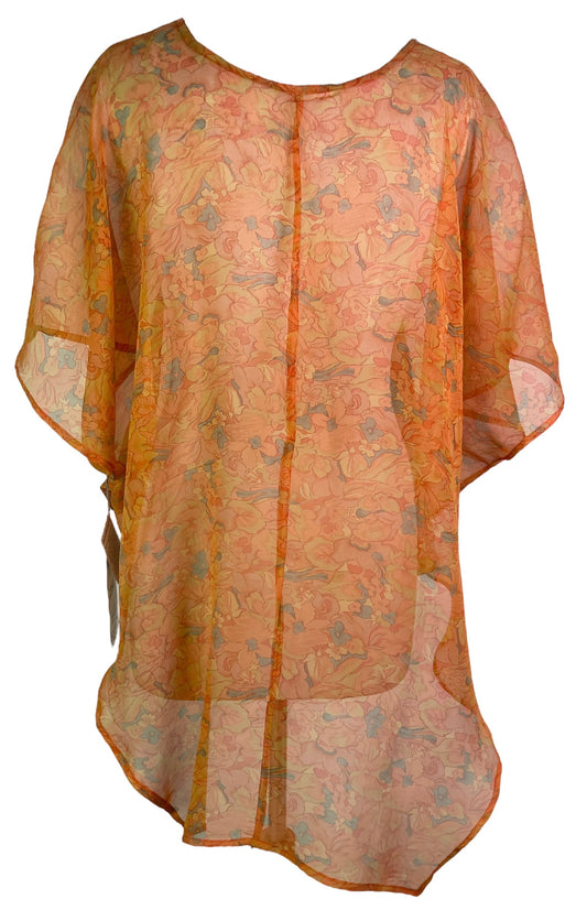 PRG6525 Sheer Avatar Pure Silk Waterfall Top - Velora