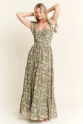 Jade By Jane Ruffle Sleeve Tiered Maxi Dress - Velora Luxury Fashion