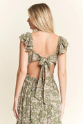 Jade By Jane Ruffle Sleeve Tiered Maxi Dress - Velora Luxury Fashion