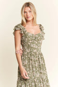 Jade By Jane Ruffle Sleeve Tiered Maxi Dress - Velora Luxury Fashion