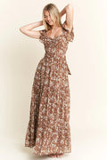 Jade By Jane Ruffle Sleeve Tiered Maxi Dress - Velora Luxury Fashion