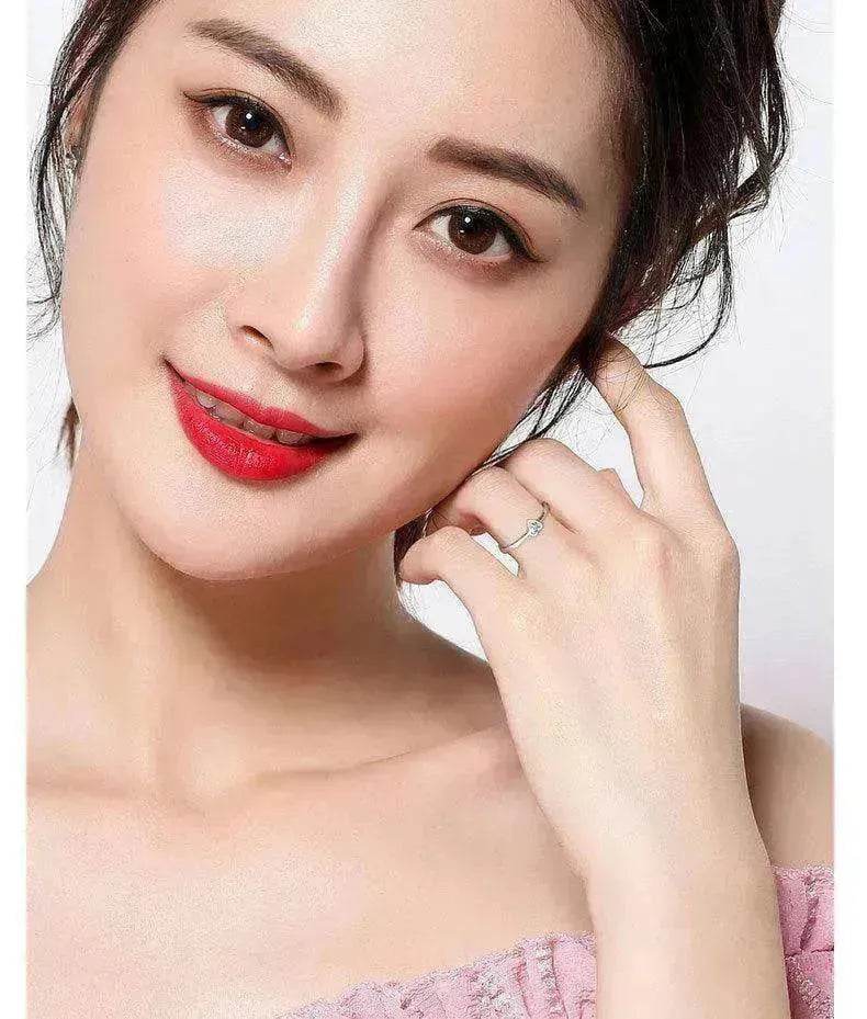 Japanese & Korean Style Unisex Heart To Heart Love Ring