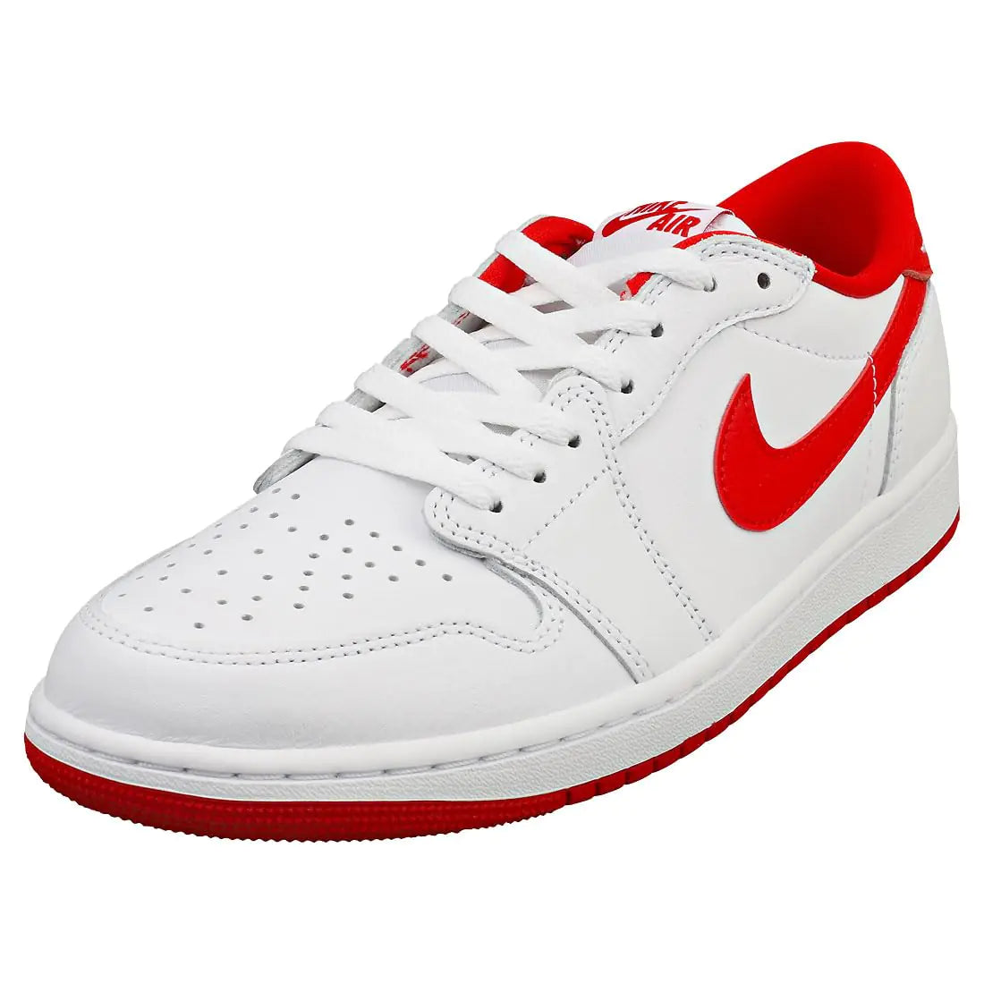 Jordan Mens Air 1 Low Og University Red - White/University Red-White - Size 8.5 - Velora Luxury Fashion