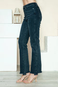 Judy Blue Full Size Button Fly Hem Destroy Straight Jeans - Velora Luxury Fashion