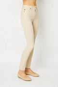 Judy Blue Full Size Garment Dyed Tummy Control Skinny Jeans - Velora Luxury Fashion