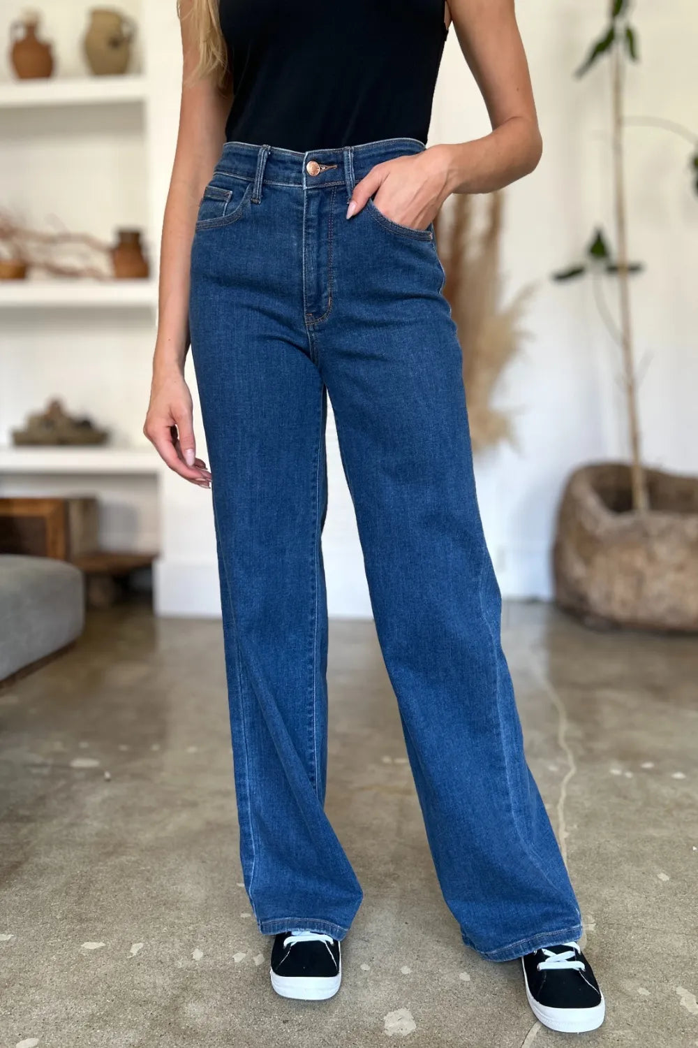 Judy Blue Full Size High Rise Straight Jeans - Velora