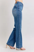 Judy Blue Full Size High Waist Contrast Thread Straight Plus Size - Velora Luxury Fashion