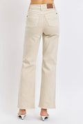 Judy Blue Full Size High Waist Distressed Wide Leg Jeans - Velora Luxury Fashion
