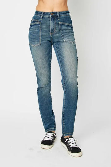 Judy Blue Full Size High Waist Skinny Jeans - Velora Luxury Fashion