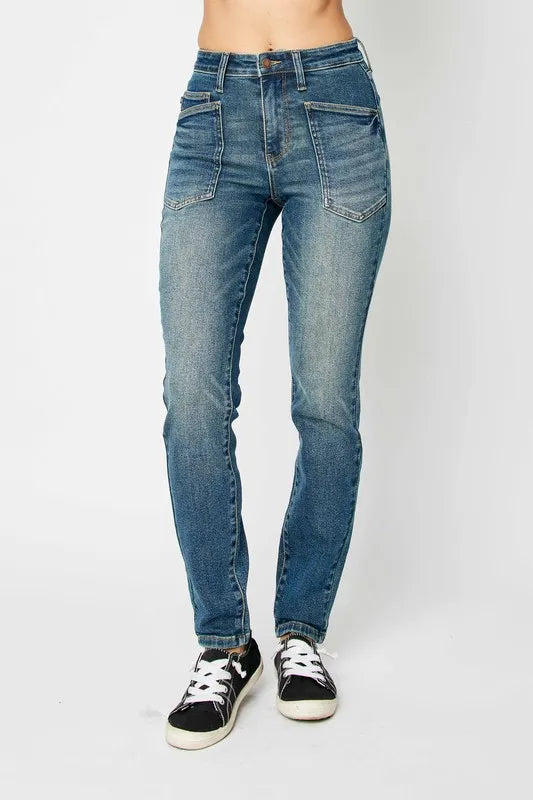 Judy Blue Full Size High Waist Skinny Jeans - Velora Luxury Fashion