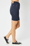 Judy Blue Full Size High Waist Tummy Control Bermuda Shorts - Velora Luxury Fashion
