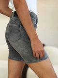 Judy Blue Full Size High Waist Washed Denim Shorts - Velora Luxury Fashion