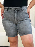 Judy Blue Full Size High Waist Washed Denim Shorts - Velora Luxury Fashion