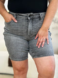 Judy Blue Full Size High Waist Washed Denim Shorts - Velora Luxury Fashion