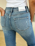 Judy Blue Full Size Mid Rise Destroyed Hem Distressed Jeans - Velora Luxury Fashion