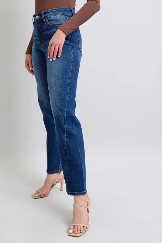 Judy Blue Full Size Side Seam Detail Straight Jeans with Pockets - Velora