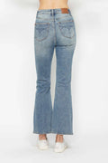 Judy Blue Full Size Tummy Control Back Embroidered Pocketed Bootcut Jeans Plus Size - Velora Luxury Fashion