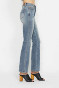 Judy Blue Full Size Tummy Control Back Embroidered Pocketed Bootcut Jeans Plus Size - Velora Luxury Fashion