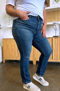 Judy Blue Full Size Tummy Control High Waist Slim Jeans - Velora Luxury Fashion