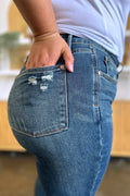 Judy Blue Full Size Tummy Control High Waist Slim Jeans - Velora Luxury Fashion