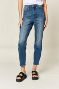 Judy Blue Full Size Tummy Control High Waist Slim Jeans - Velora Luxury Fashion