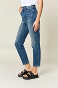 Judy Blue Full Size Tummy Control High Waist Slim Jeans - Velora Luxury Fashion
