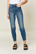 Judy Blue Full Size Tummy Control High Waist Slim Jeans - Velora Luxury Fashion