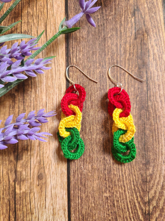 Juneteenth Earrings Linked - Velora Luxury Fashion