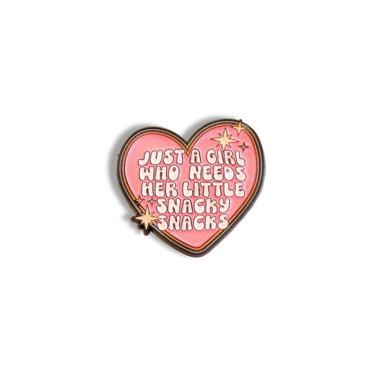 Just a Girl Who Needs Her Little Snacky Snacks | Collectible Pin - Velora