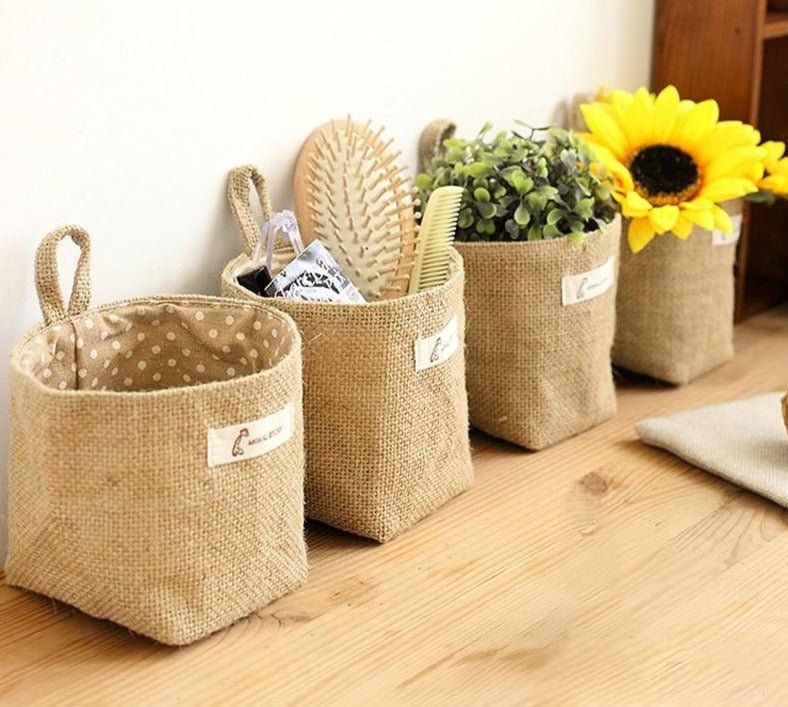 Jute Hanging Storage Basket - Velora Luxury Fashion