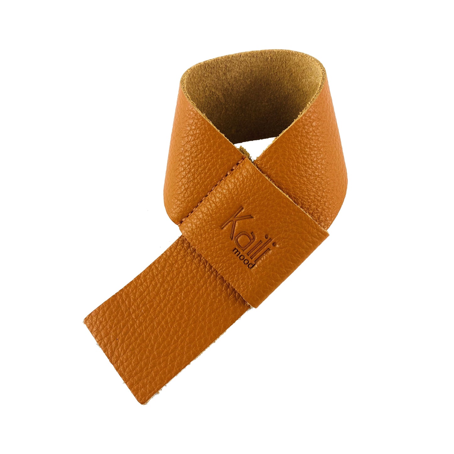 K0010LB | Salvagoccia per Bottiglia Made in Italy in Vera Pelle pieno fiore, grana dollaro - Colore Arancione. Dimensioni: cm 27 x 4 x 0,5.  Confezione: Gift Box rigido fondo/coperchio - Velora Luxury Fashion