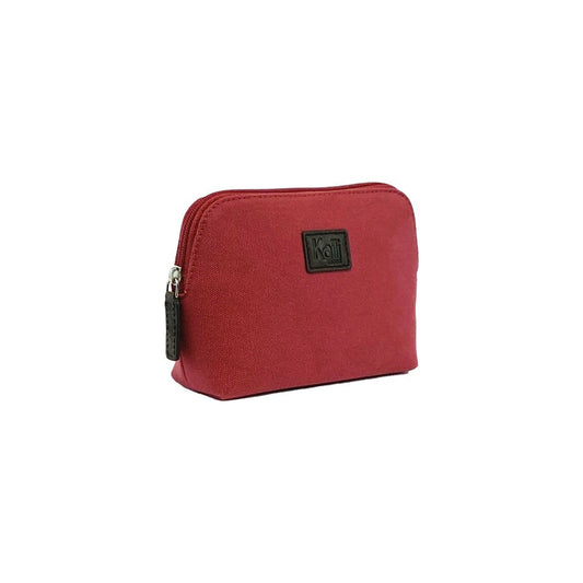 K0026XB | Pochette da Donna in Canvas/Vera Pelle pieno fiore Volanata - Colore Bordeaux/Testa Moro. Chiusura con lampo. Dimensioni: cm 17 x 13 x 6,5 - Confezione: Sacchetto Tnt - Velora Luxury Fashion